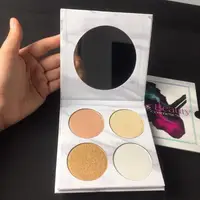 

Wholesale Factory Direct DHL Shipping New Highlighter Palette Makeup 4 Colors Bronzer & Highlighters Palette Private Label