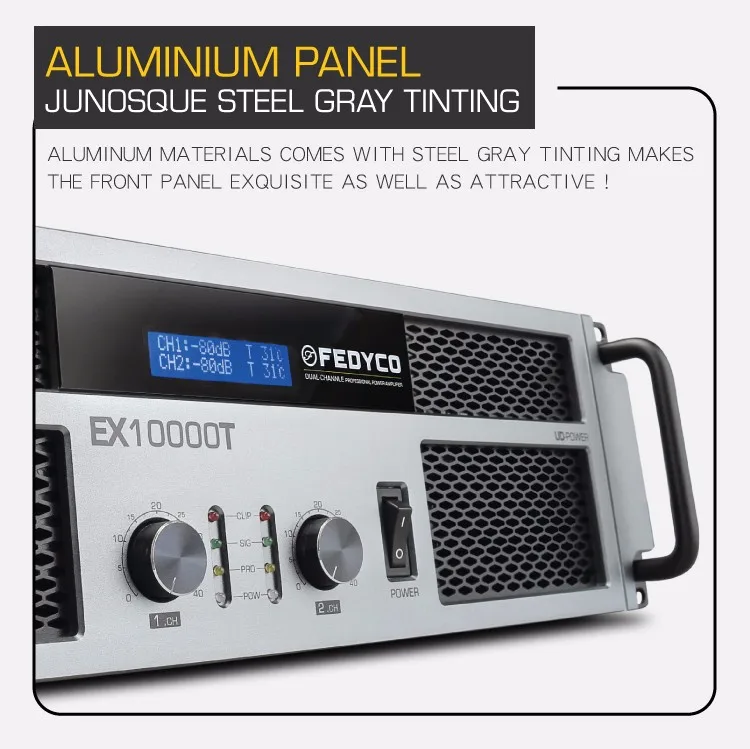 Professional Class D 1u Td Power Amplifier 1200w 8ohm 2channel Digital