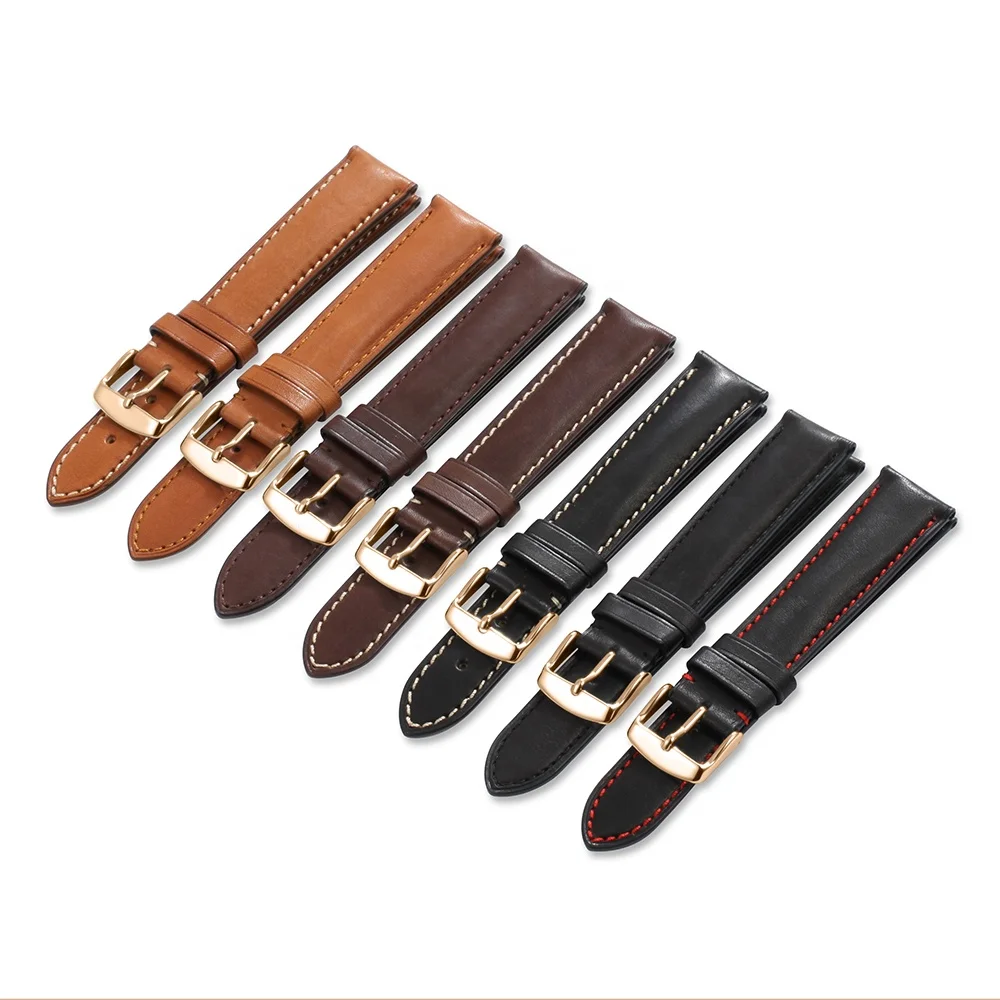 

New Arrival 18mm 19mm 20mm 21mm 22mm Black Brown Coffee with Stainless Steel Pin Buckle Watch Band Strap for Casio Watch