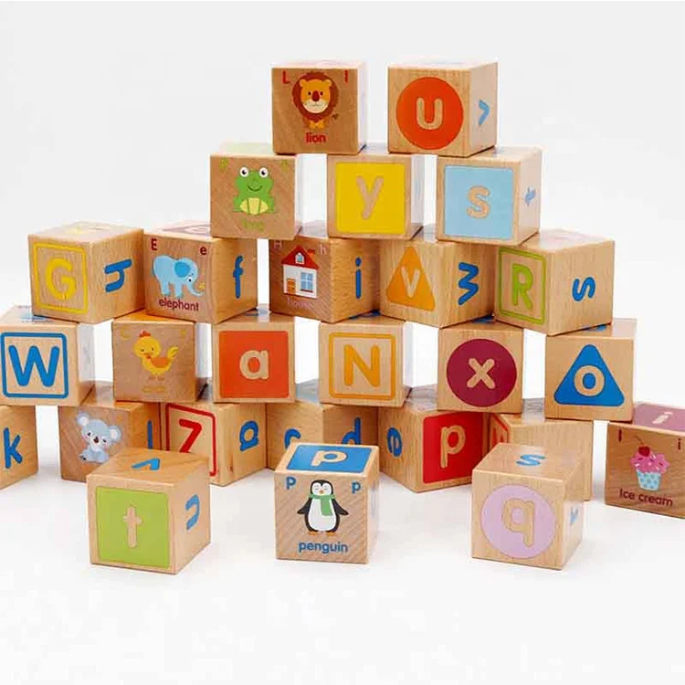 wooden letter blocks baby