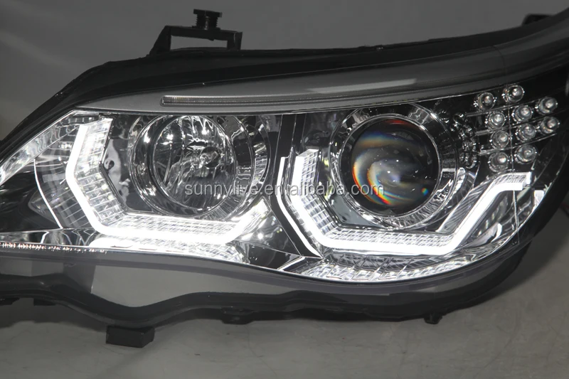 2003-2007  Year E60 523i 525i 530i  LED  Head Light JY Chrome Housing