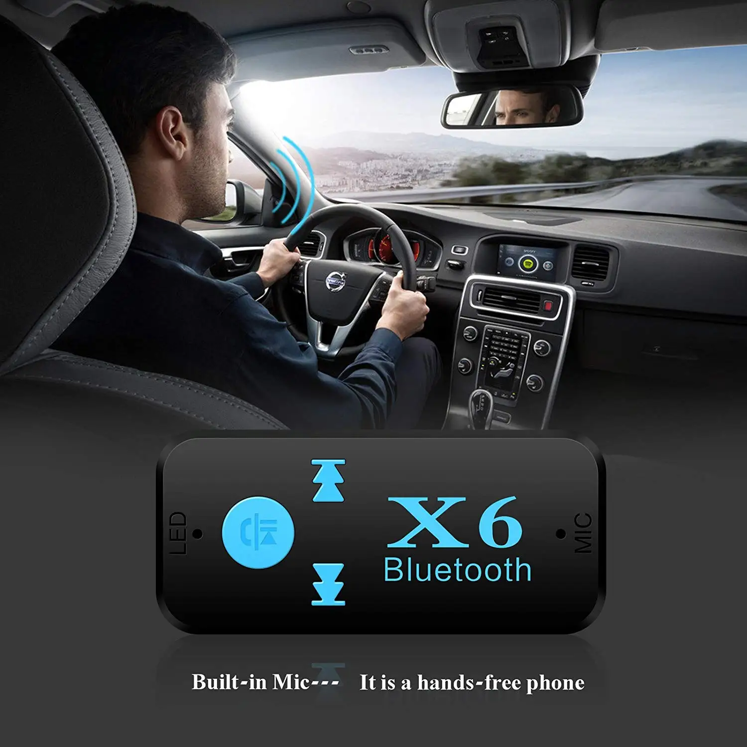 3.5mm Wireless Bluetooth Receiver With Mic Bluetooth Adapter Audio