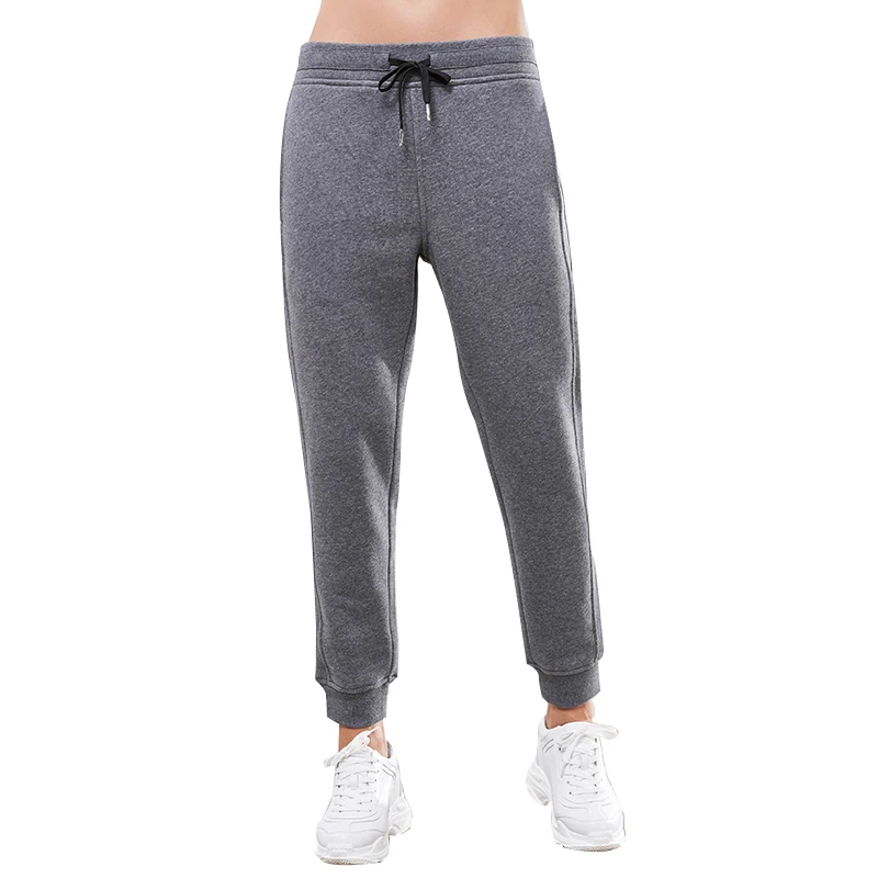 

Womens Jogging Pants 100% Cotton Drawstring Sweatpants Plain Fitness Running Trousers Winter Sports Pants
