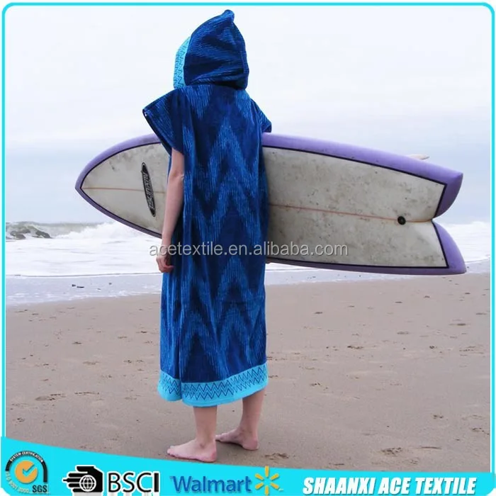 ocean blue Kids Hooded Towelling Robe PONCHO Children SIZEn 90 X 60 CM