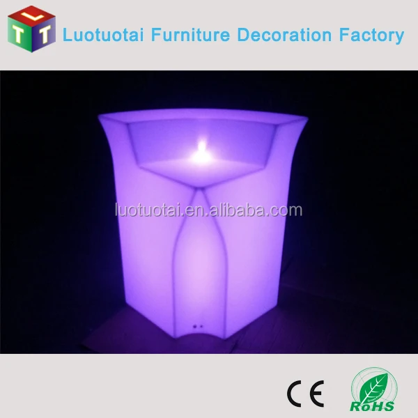 
PE glow illuminated led bar furniture/multicolor change led bar table/led round bar counter 