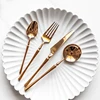 Small Waist Modern Designs Stainless Steel Rose Gold Cutlery Set