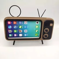 

Vancel Handsfree Bluetooth Wireless Retro TV Shape Speaker Play Mobile Phone Holder 2019 Lautsprecher P Handyhalter