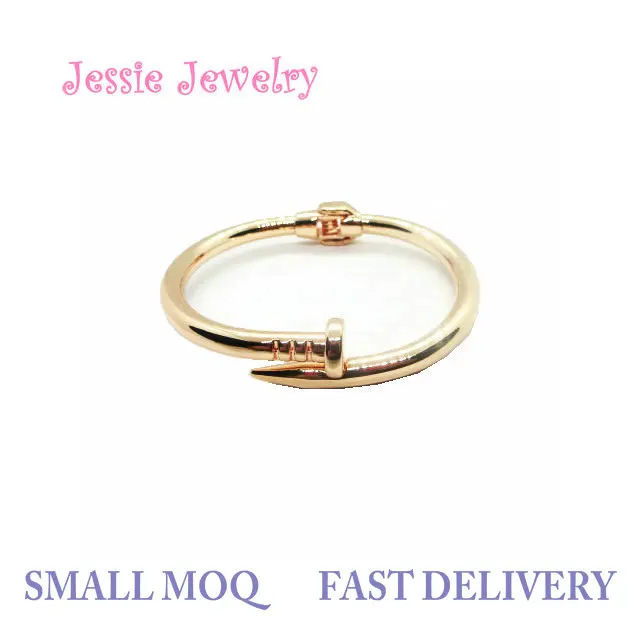 

5009Hot sale gold silver nail women bracelet bangle