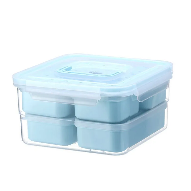 BPA free seafood fried rice salad plastic bento lunch box for camping