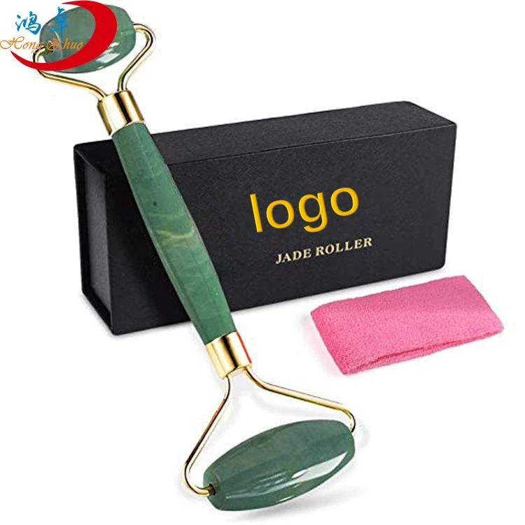 

best sellers Professional wholesale green jade roller natural stone massage in box Massager Products