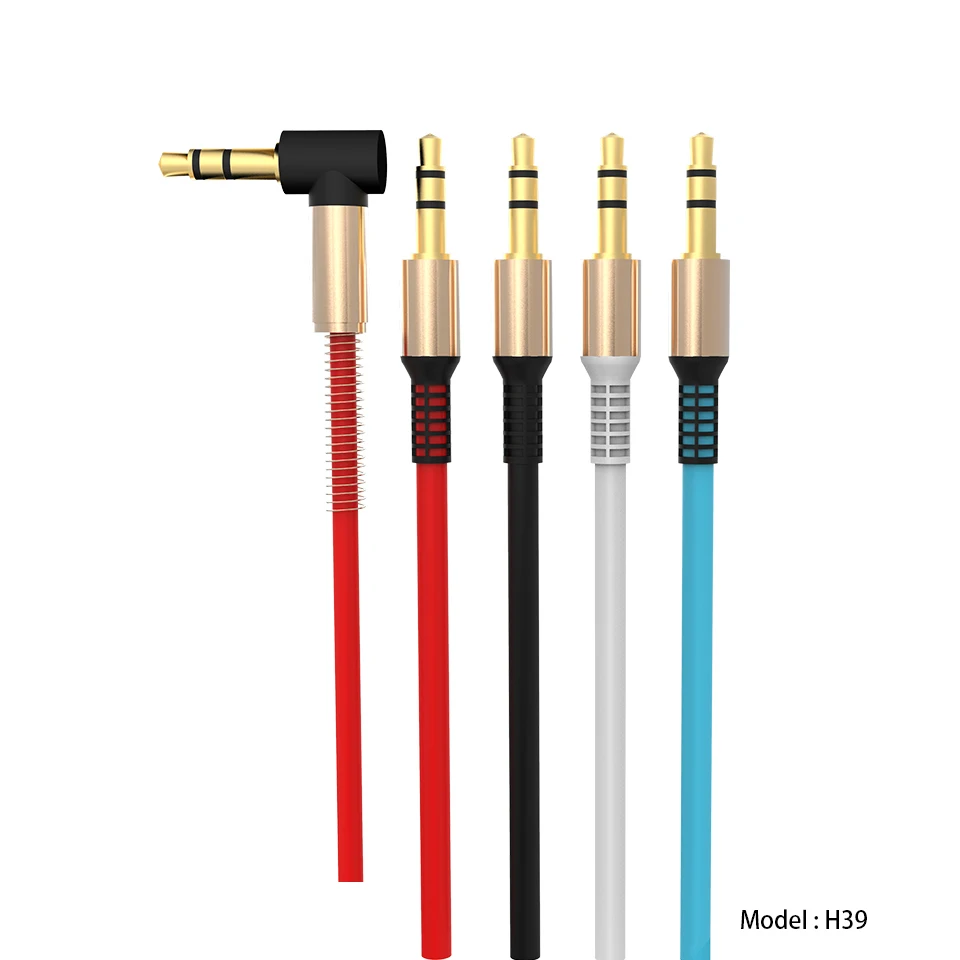 

High Quality 3.5mm Audio Video Cable for Car Extension Jack Stereo Aux Headphone Gold Plated Connector Metal Earphones Cables, N/a