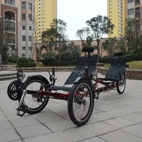 

500Watt Electric Pedal Assistant 3 Wheeled Tandem Recumbent Trikes