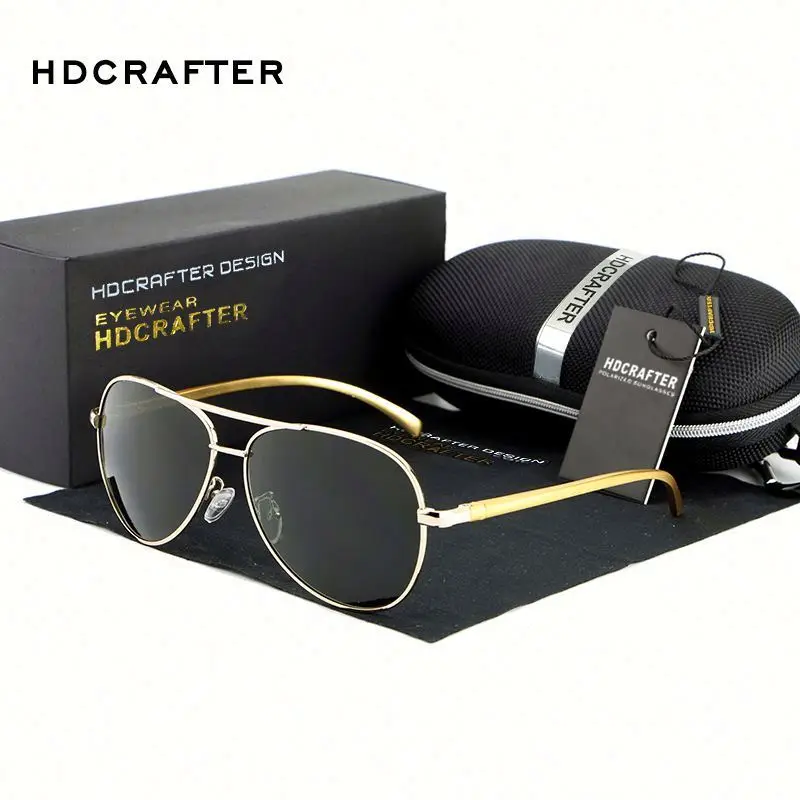 

HDCRAFTER Aluminum Alloy Polarized uv400 Sunglasses for men OEM manufacturer metal eyewear accept customize logo hot sale 2021