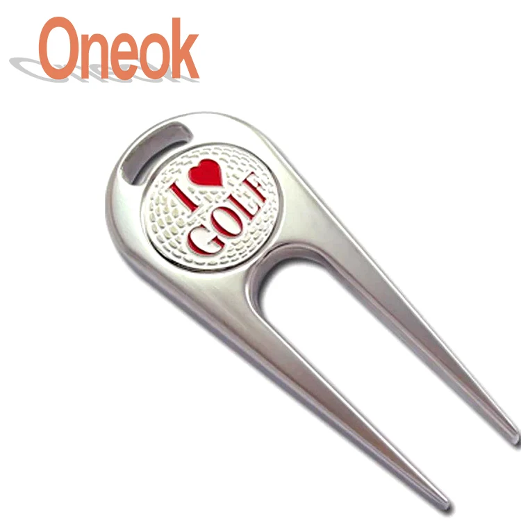 

Golf Divot Tool with Love Golf Ball Marker, Blue, can accept custom panton colors