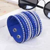 Newest 9 Line Korean PU Leather Multi-layer Rhinestone Bracelet for Women Wholesale and Retails Design