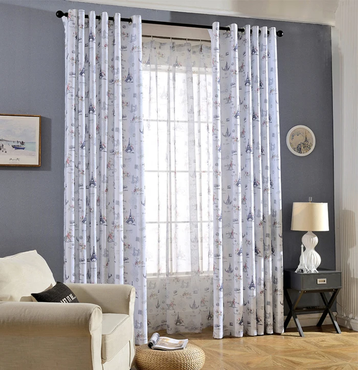Factory Direct Sale Concise Style Sheer Polyester Curtains Fabrics