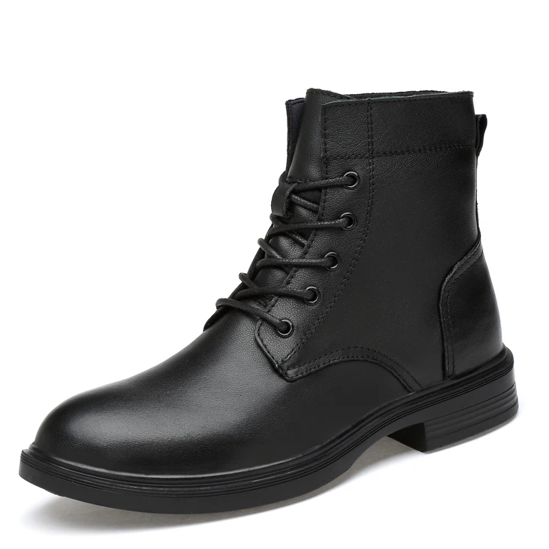 

Wholesale First Layer Cowhide Leather High Quality Comfortable OEM / ODM Shoes, Black