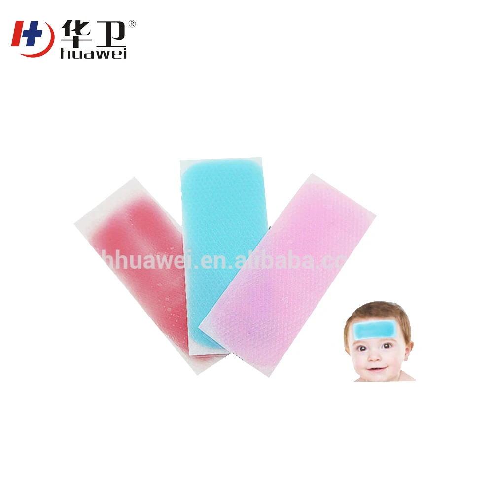 colorful imprinted cooling hydro gel fever patch plaster