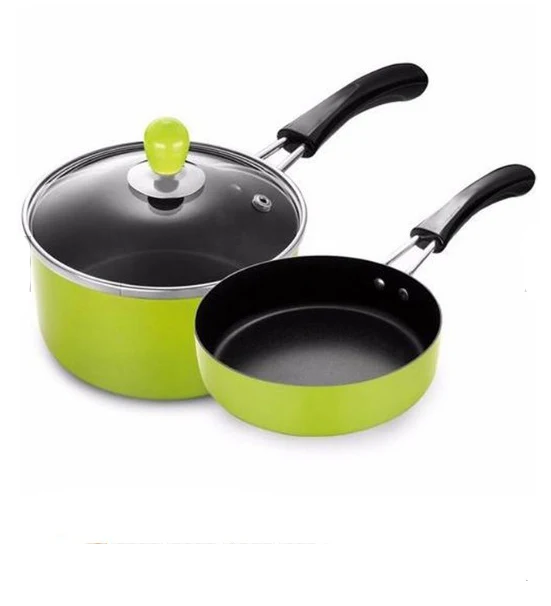
Aluminum cookware casserole pot set with non-stick coating 