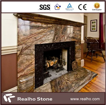 Hot Sale The Rainforest Brown Marble Fireplaces Surround Buy The
