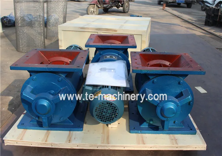 Dust rotary feeder rotary valve discharge airlock