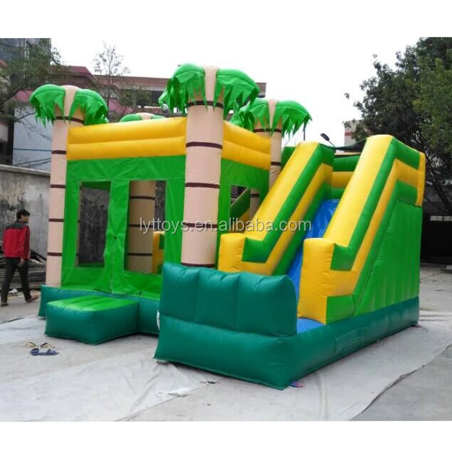 Jungle Theme Inflatable Bouncer Combo House Commercial Bounce House For