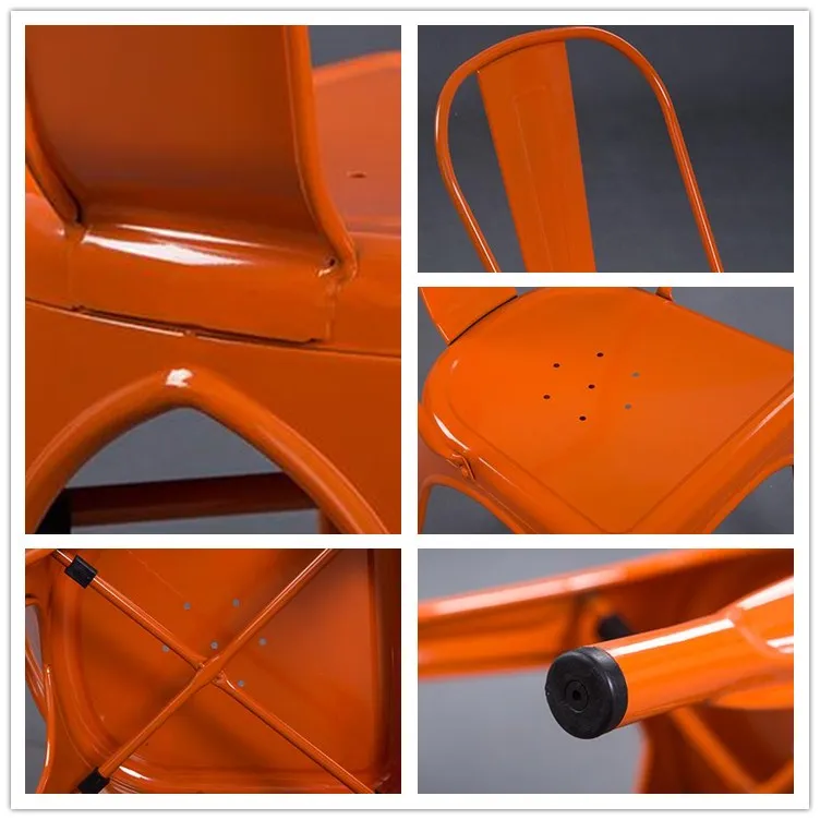 Wholesale Cheap Industrial Yellow Metal Chairs Flash High Back Iron