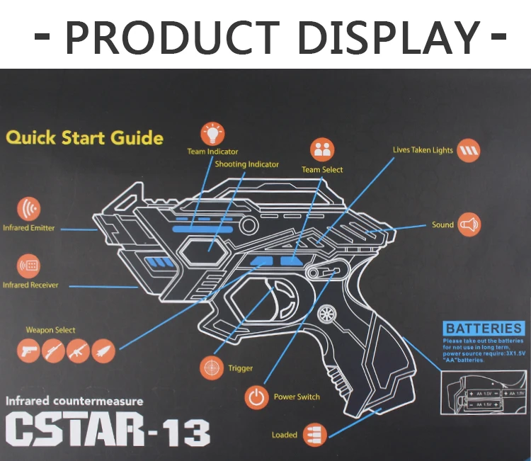 shocking laser tag gun set