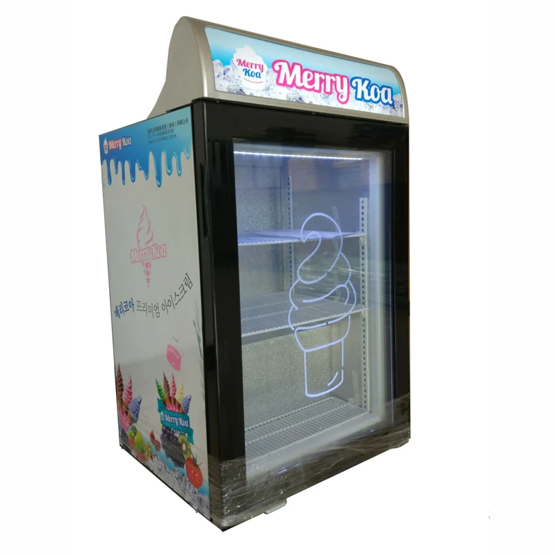 Small Freezer Portable Ice Cream Table Top Ice Cream Freezer With Light