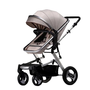 Image of Baby Stroller Carriage For Newborns High Landscape Baby 2 in 1 Folding Prams For Children