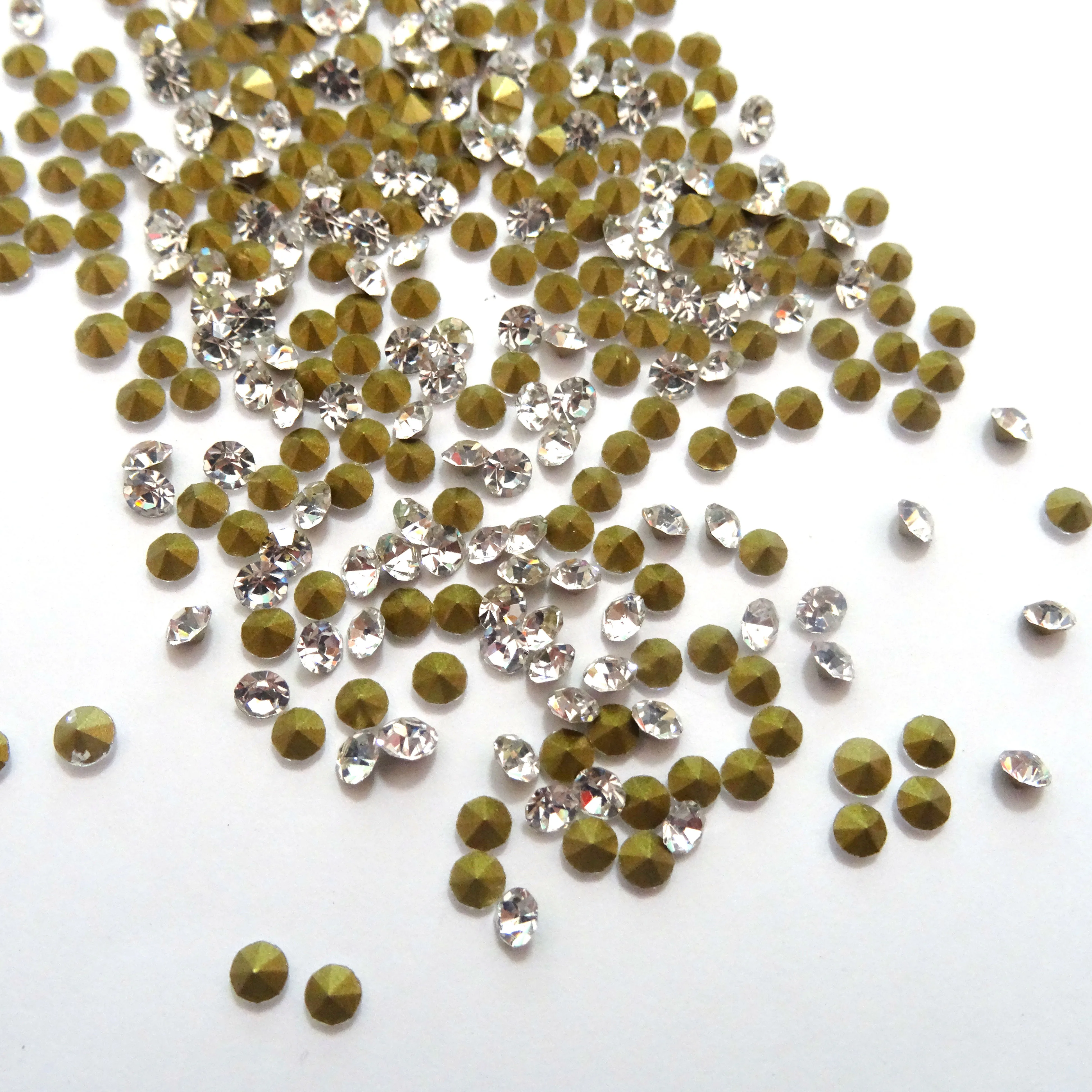 

wholesale round shape point back crystal rhinestone clear stone