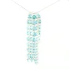 Glass 14mm octagonal crystal prism garland strand chains beads lt aquamarine chandelier hanging wedding decoration