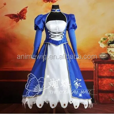 

High Quality Fate zero Fate stay night saber Anime cosplay Costume One Piece uniforms Halloween Costume