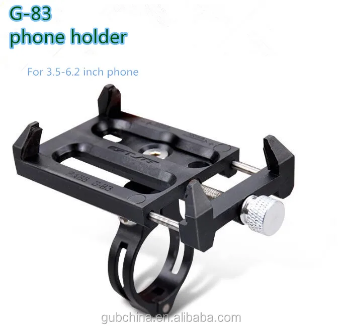 

GUB G-83 Anti-Slip Universal Bicycle Bike 3.5-6.2inch Phone Holder Mount Bracket For Smart Mobile Cellphone Handlebar Clip Stand, Black