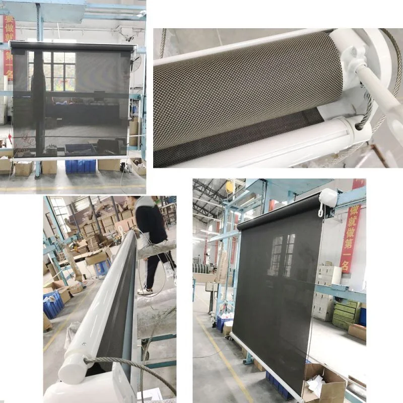 Outdoor Automatic Wire Guide Roller Blind Buy Outdoor Blinds For