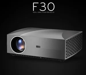 TOP 1 Newest model F30 vivibright led mobile pico video projector 1080P 5000Lumens far better than Rigal projector