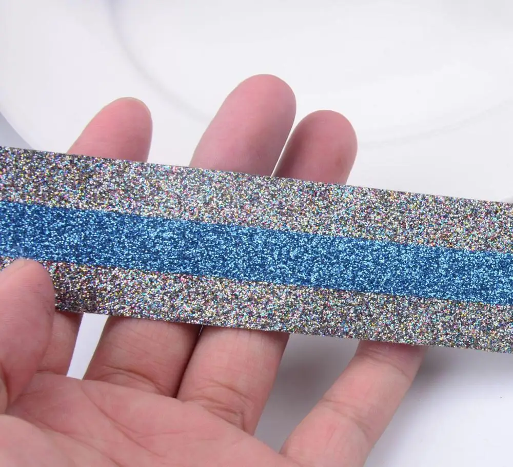 TPU hot melt adhesive film glitter fabric lace tape,polyester fibre banding,silk ribbon laster cut transfer for jeans decorative