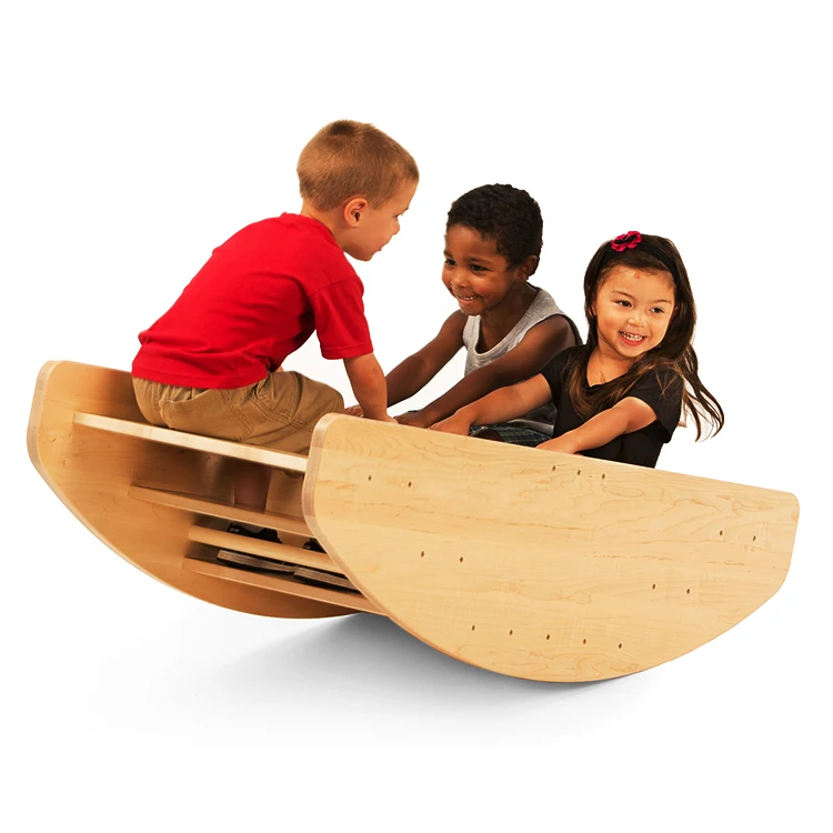 wooden rocking boat