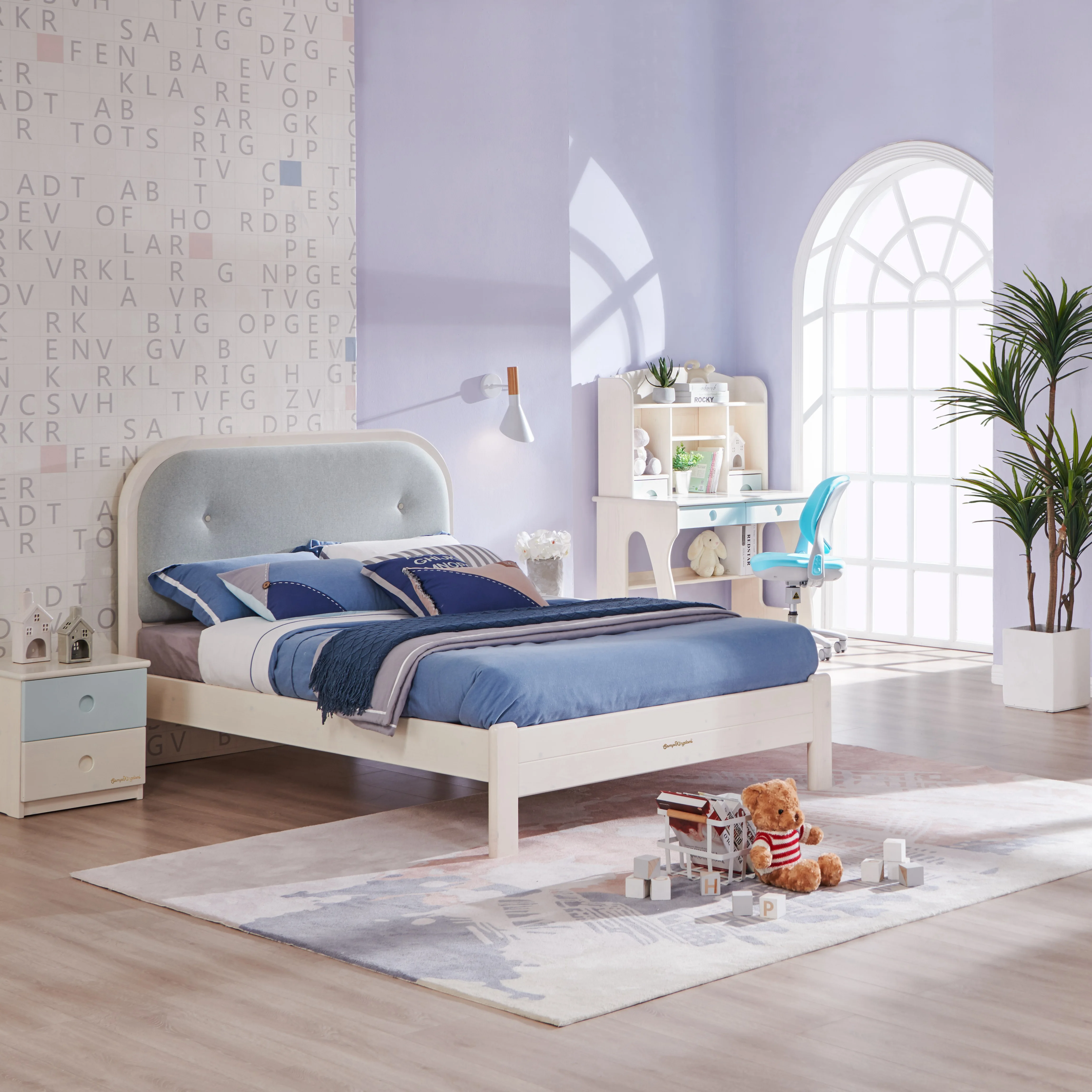 kids single bed with mattress