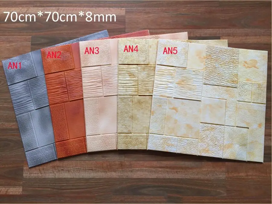 3D Living Room Bedroom Home Decoration Self Adhesive pe foam sponge  Wallpaper sticker