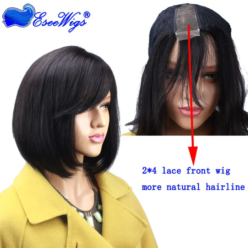 

Alibaba wholesale lace front short black straight bob wig with bangs