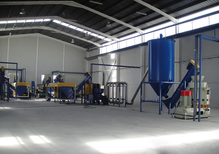 Plastic crushing washing drying production line full auto plastic film recycling machine