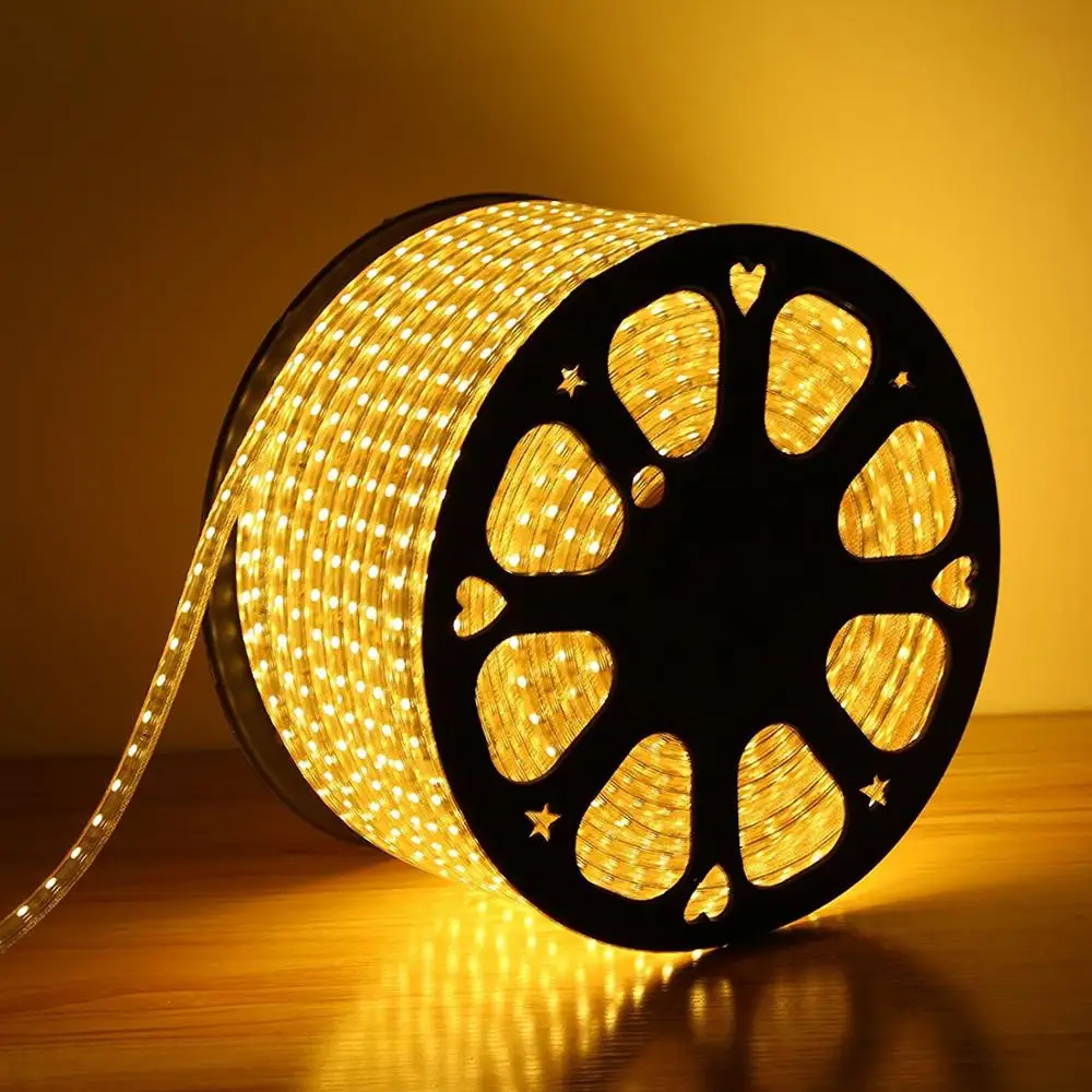 220v 240v Mains Voltage LED Strip Lights Rope Lights, Warm White 60 Super Bright SMD