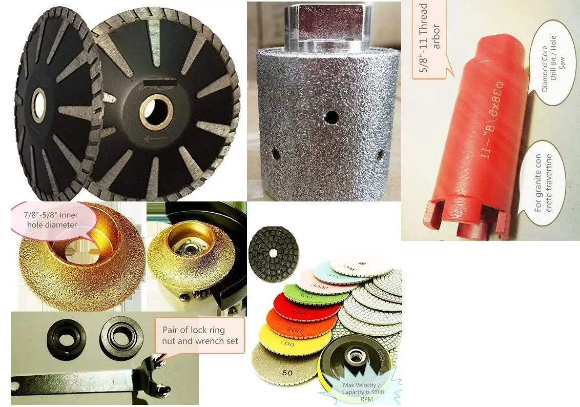 1 3//8/" diamond hole saw zero tolerance drum grinding cup concrete granite quartz