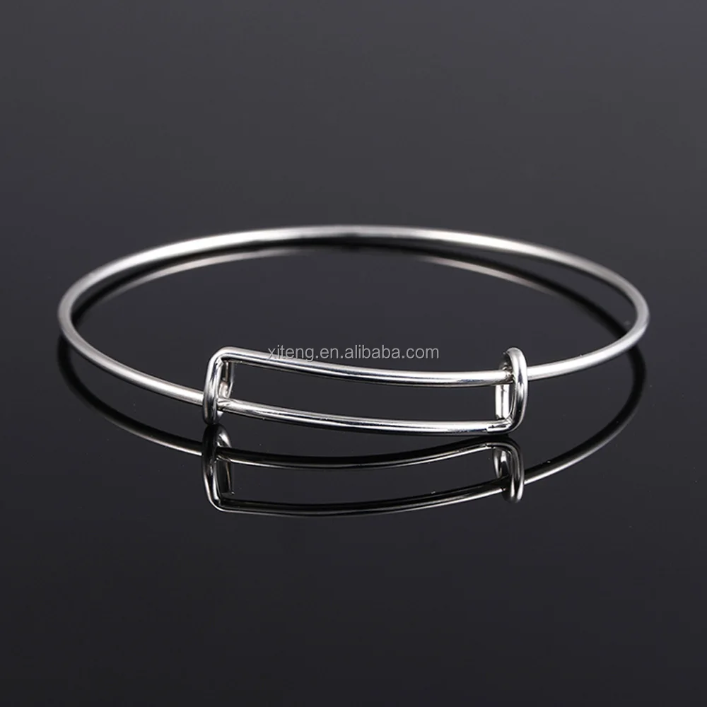 

Wholesale 65mm Adjustable Stainless Steel Expandable Barbed Wire Bracelet Bangle For Handmade DIY Charms Jewelry, Steel color