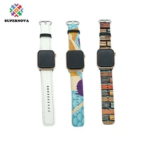 

2019 Supernova New Item Sublimation leather watchbands blank smart watch band strap for apple watch