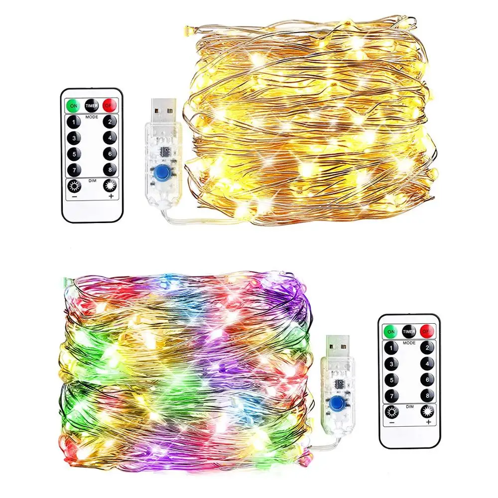 Hot in Asian best quality clean room decoration accessories led usb string copper wire lights