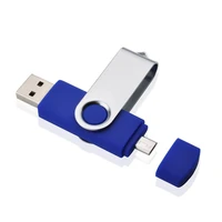 

Wholesale Free Sample 2 in 1 OTG Plastic Swivel Usb Flash Drive Micro Usb OTG flash drive