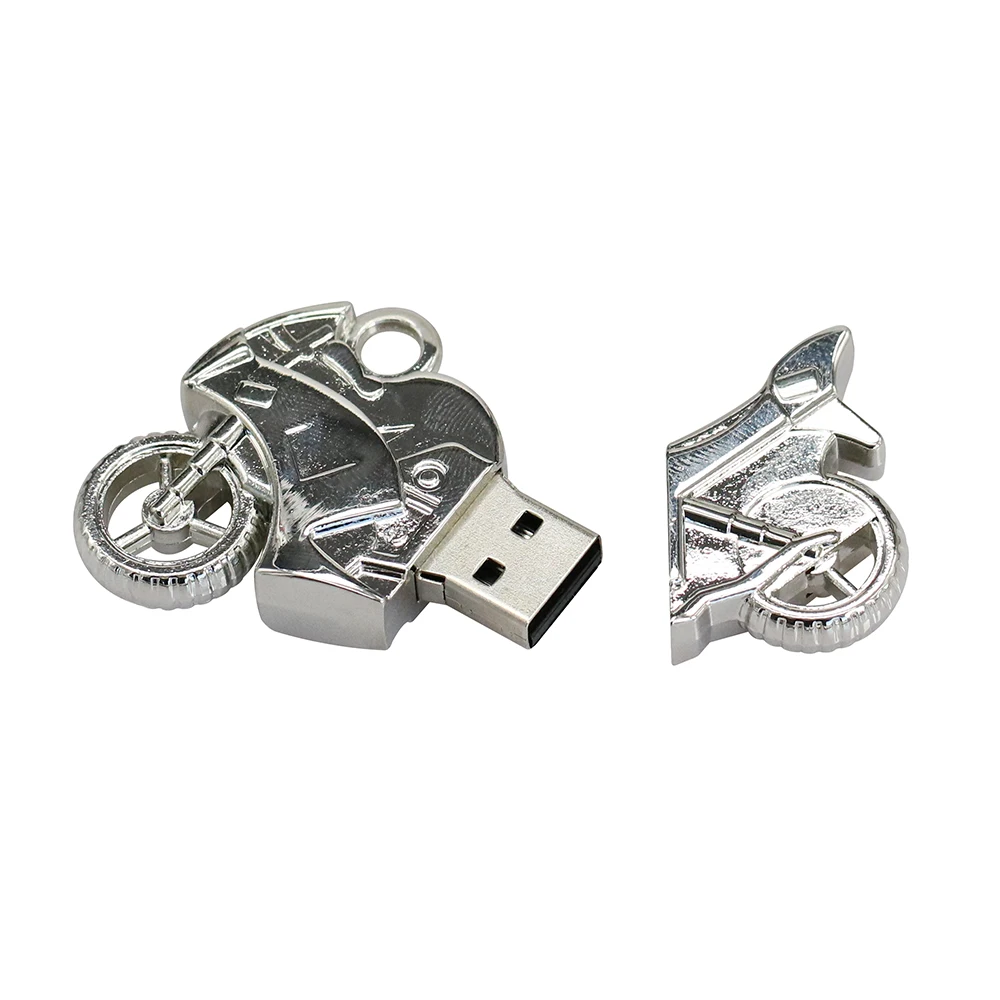 

High Quality Metal Motorcycle Usb FLash Memory Drive 32GB 64GB, Beige, black