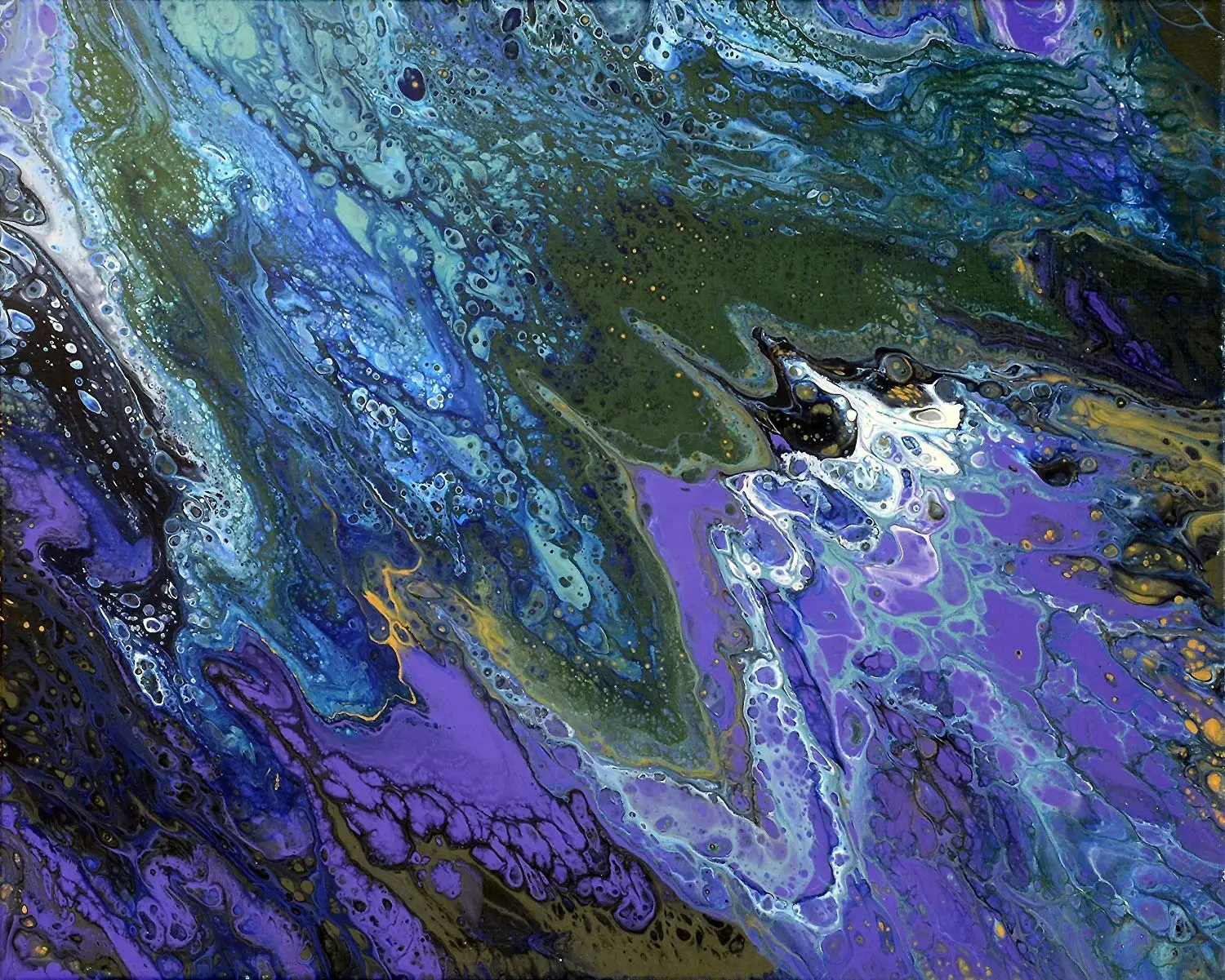 Summer deluge 1. Acrylic Painting on stretched canvas. No frame.